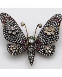 Diamond Butterfly Brooch